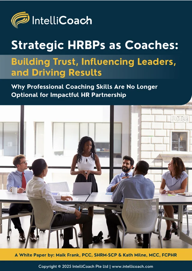 Titelseite des White Papers Strategic HRBPs as Coaches.